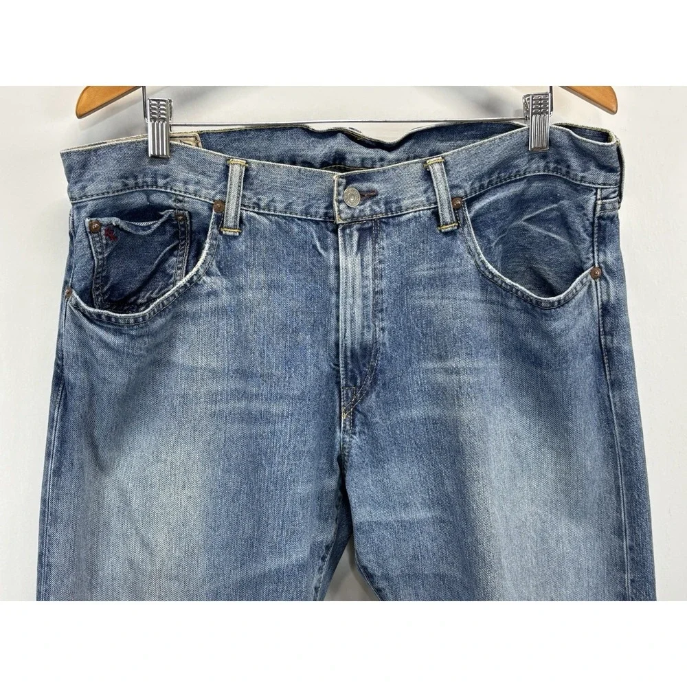 Polo Ralph Lauren Jeans Mens 36x32 (38x31) Blue Straight Fit Zip Fly Denim